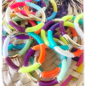 Trendy tube bead bracelet image 5