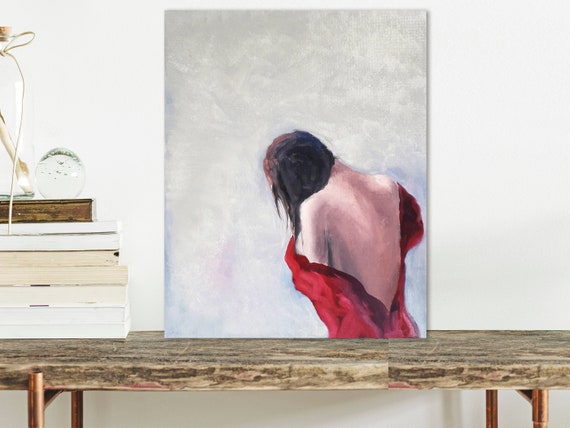 naakt Brutaal uniek Schilderij schilderij vrouw gezien vanaf de achterkant. | Etsy Nederland