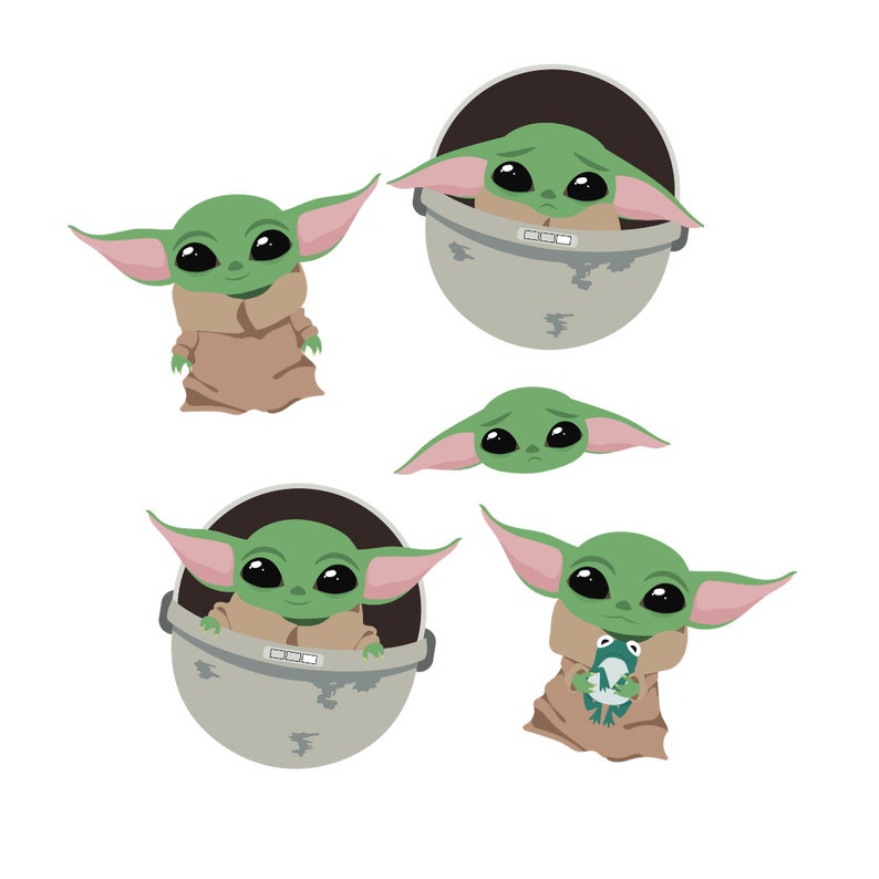 baby yoda stickers 5 stickers etsy