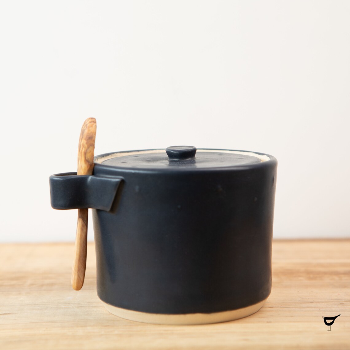 Handmade Lidded Ceramic Jar in Matte Black Glaze with Lid and Etsy