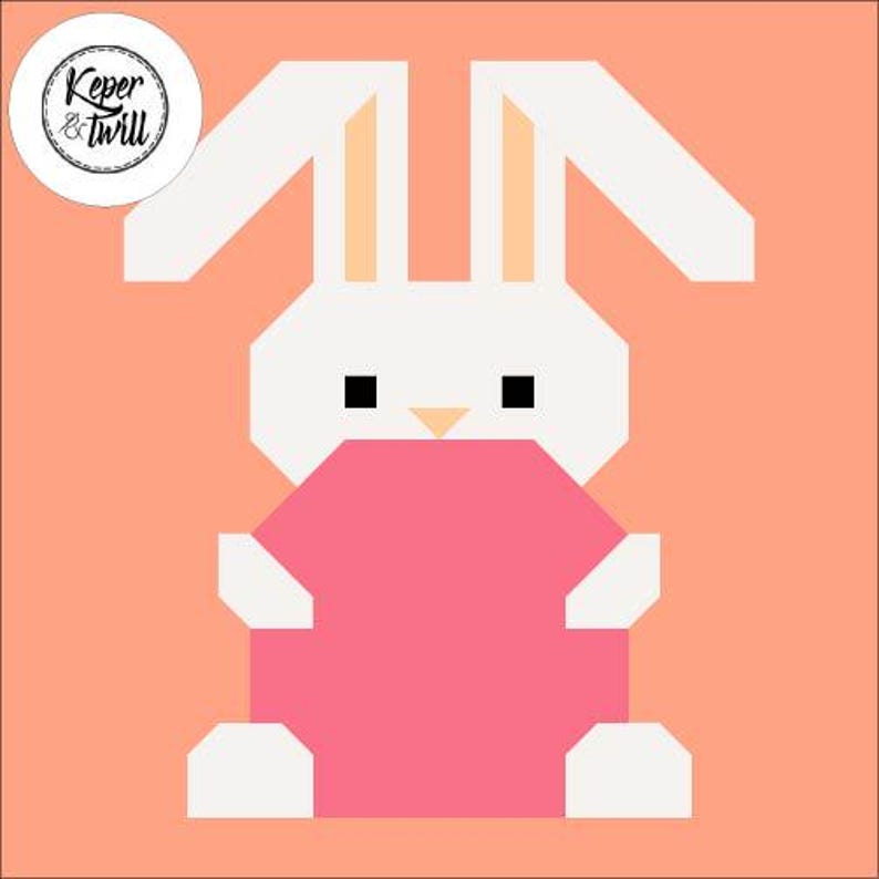 PDF Easter Bunny Quilt Block Pattern - Etsy Australia