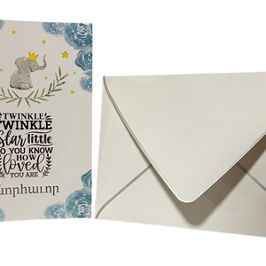 Handmade Armenian & English It&#39;s a Boy Greeting Card with Envelope *FREE SHIPPING*