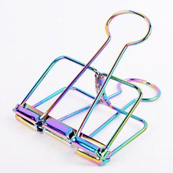 RAINBOW Skeleton Frame Hollow Wire Binder Clips Small, Medium & Large!  Super cute and very strong!