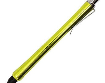 Ohto Vi-Vic YELLOW 0.7mm Aluminium Needlepoint Pen Stylo à Bille Encre Noire | NPB-407V