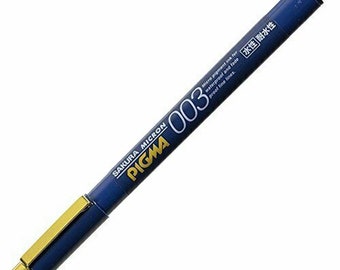 Sakura Pigma Micron BLACK Pen 003 Size 0.15mm Waterproof Pen Archival Pen Fade Resistant Pen pH Neutral Pen | ESDK003-49 [Japan Import]
