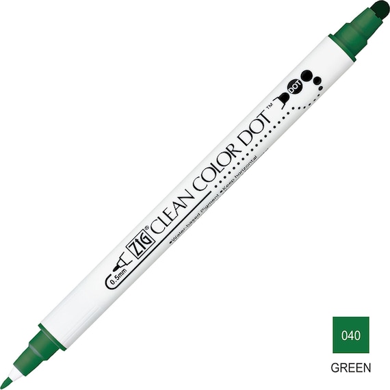 Kuretake ZIG Clean Color Dot BRILLIANT BLACK Double-sided Marker