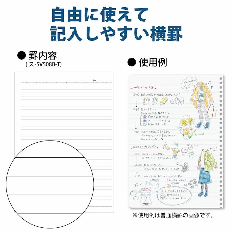 Kokuyo B5 Soft Ring B5 CLEAR Notebook Dotted 6 Mm Ruled SV508B | Etsy