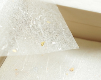 MU Lifestyle GOSSAMER Natural Textured Paper Ephemera Pressed Paper Translucent Paper Planner Paper *Read Description* |  NTP-01