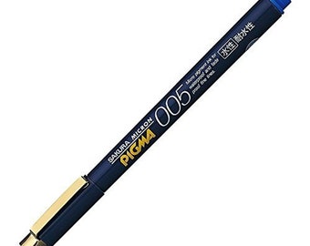 Sakura Pigma Micron BLUE Pen 005 Size 0.2mm Waterproof Pen Archival Pen Fade Resistant Pen pH Neutral Pen | ESDK005-36 [Japan Import]