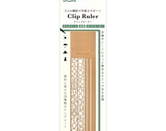 COPPER A Midori CLIP RULER Stencil Template Bujo Template Metal Bookmark | Rose Gold Copper