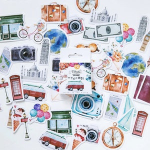 Premium Die-Cut Stickers Travel Car Bus Metro Trip