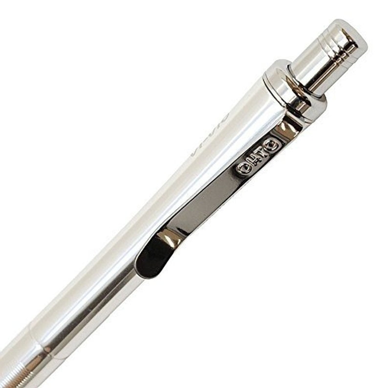 Ohto Vi-Vic YELLOW 0.7mm Aluminum Needlepoint Pen Ballpoint Pen Black Ink NPB-407V image 3