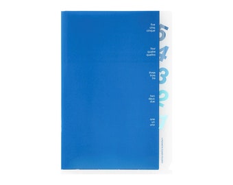 Midori MD A6 5 Pocket Clear Folder | Blue