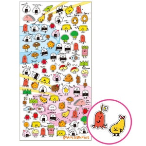 Mind Wave Seals PUTIPUTI BENTO BOX Food Stickers Seals Bujo Tiny Stickers | 76194