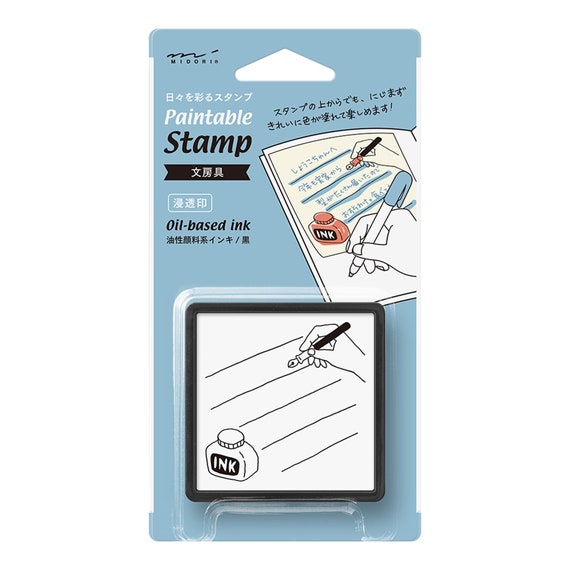 Midori Square Paintable Stamp Re-inkable Self-inking Stamp - Etsy