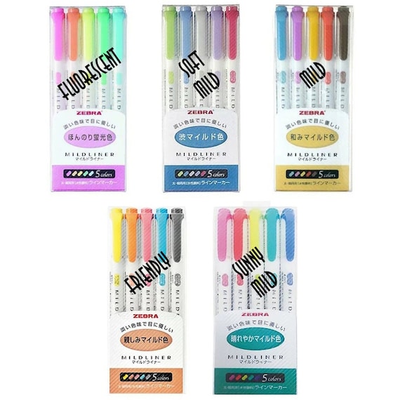 Zebra ildliner Lot de 20 surligneurs, de couleur pastel