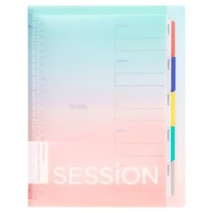 MARUMAN SESSiONS GRADIENT B5 Sammelmappe Stufy Sammelmappe Motivhefter Index Tabs Binder Lay Flat BInder | F310 120 Blatt Kapazität