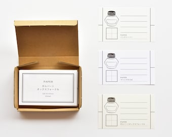 B+ Crucial FOUNTAIN PEN PAPER Collection Bank Paper Marshmallow CoC Gilbert Oxford N Fountain Pen Ink Swatches Ink Swatches | 30 Sheets