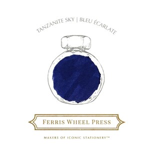 フェリス ホイール プレス TANZANITE SKY 万年筆インク ディップペンインク カリグラフィーインク ボトルインク | 38ml