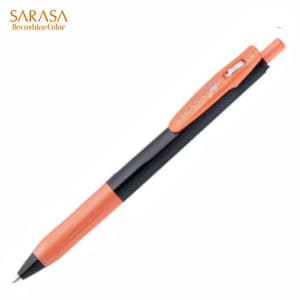 Bolígrafo de gel Zebra Sarasa DECOSHINE Deco Shine Metallic Shiny ORANGE de 0,5 mm con clip de presión / TODOS los colores