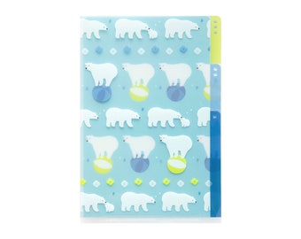 Polar Bear 3 Pocket Clear Folder | A4 Polar Bear 3 Pocket Clear Folder | A4