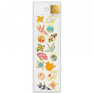 NB Co., Ltd Japón Pegatinas ORIGAMI Pegatinas artísticas de papel Pegatinas de caniches Pegatinas con pompones 折り紙ステッカー Pegatinas Pegatinas decorativas / 5024109
