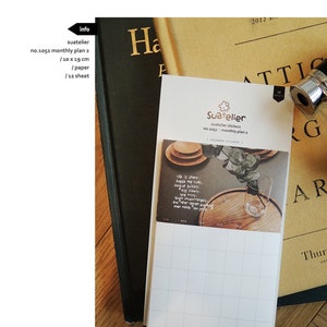 Suatelier Planner Sticky Notes 1052 | Monthly Plan 2