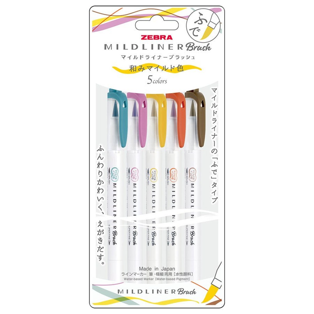 Zebra Mildliner Brush Pens 15 Colors Double Tip, Brush Lettering Pens,  Brush Calligraphy Pens, Bujo Pens, Planner Highlighter -  Finland