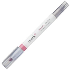 Kokuyo Mark+ PINK Plus GREY Two Way markeerstift en grijze pen Two Way markeerstift Dubbelzijdige markeerstift | PM-MT201PM: