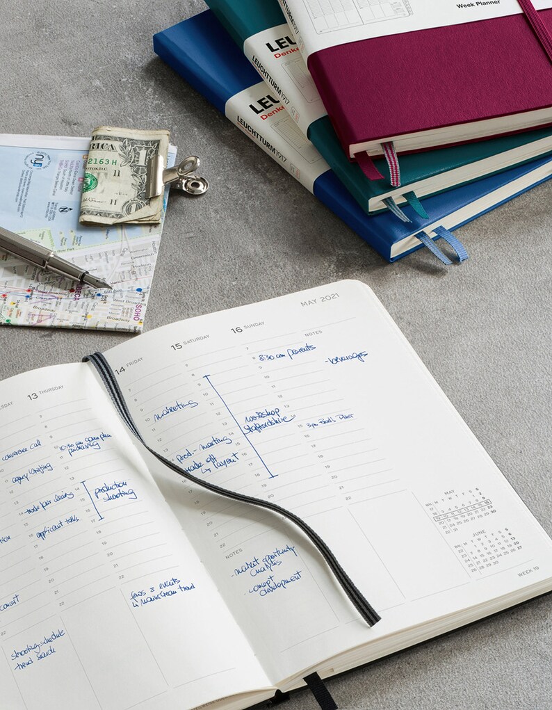 Leuchtturm1917 2021 BLACK VERTICAL Medium Weekly Planner & Etsy