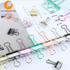 10pcs Silver binder clips 31mm(L)*20mm(W) Bulldog Clips Paper clips Hinge  Clip Metal Clips spring clips Single Prong Clips planner clips