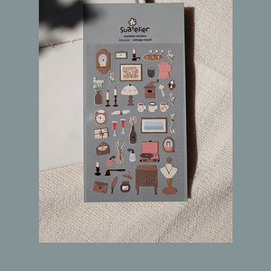 Suatelier Sonia PVC Transparent Stickers 1121 | Vintage Mood Antique Ephemera