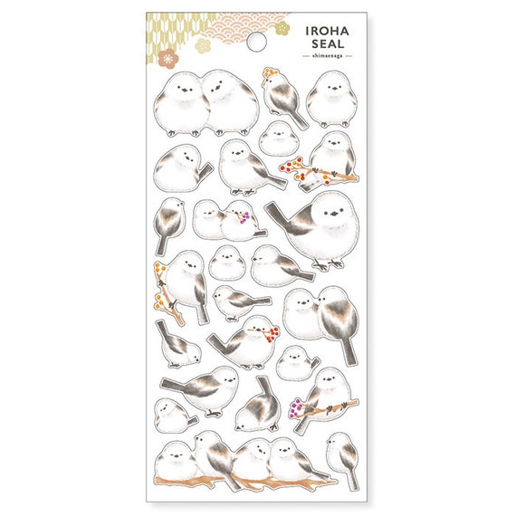 Long-Tailed Tit Iroha Seal Sticker Set Long-Tailed Tit Iroha Seal Sticker Set