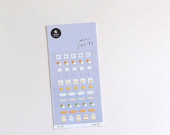 Suatelier Sonia DECO 11 PVC Mini Series Medicine Pills Insulin Water Medical Dental Transparent Stickers Clear Stickers | 118