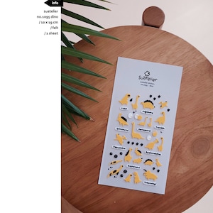 Suatelier Sonia PVC Transparent Stickers 1095 | Dino Dinosaurs