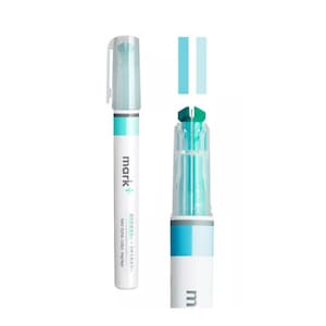 GROENE Kokuyo Mark+ TWO-Tone markeerstift Dual Way markeerstift Two Way markeerstift Dubbelzijdige markeerstift Mark+ Markeerstift | PM-MT100G