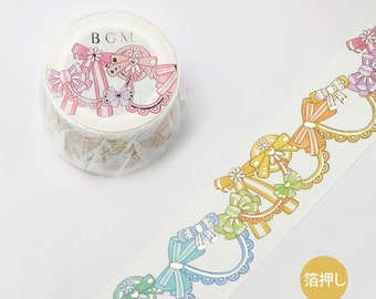 BGM Regenbogen Spitzenband Spitze Schleifen GOLDFOLIE Washi Tape