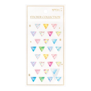 Midori Seal Collection RESIN 3D TRIANGLES Rainbow Triangles Planner Stickers 3D Stickers Puffy Sticker Clear Stickers Rainbow Sticker | 2529