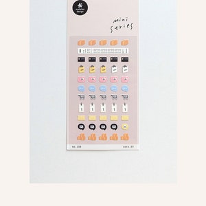 Suatelier Sonia PVC Transparent Stickers Mini Series 108 | Deco 03 Koszyk Zakupowy Pakiety Detaliczne