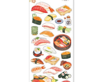 Mind Wave IROHA SUSHI Aufkleber Sushi Reisschüssel Fischeintopf Tempura klare Aufkleber Robben Bujo Sticker | 81866