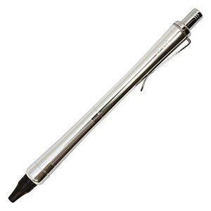 Ohto Vi-Vic YELLOW 0.7mm Aluminum Needlepoint Pen Ballpoint Pen Black Ink NPB-407V SILVER