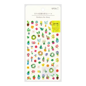 Naklejka Midori PLANTS do serii DIARY Naklejki Naklejki z taśmą Washi Naklejki do ponownego przyklejania Naklejki ruchome Malutkie naklejki Bujo | 2565