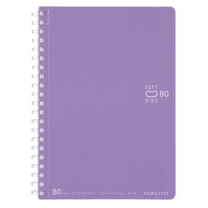 Kokuyo B6 Soft Ring B6 VIOLET Notebook Dotted Line 6mm Rule | SV348BT 80 Sheets