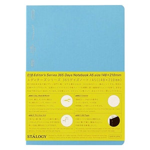 Stalogy Editor&#39;s Series 365Days Notebook | A5 Blue