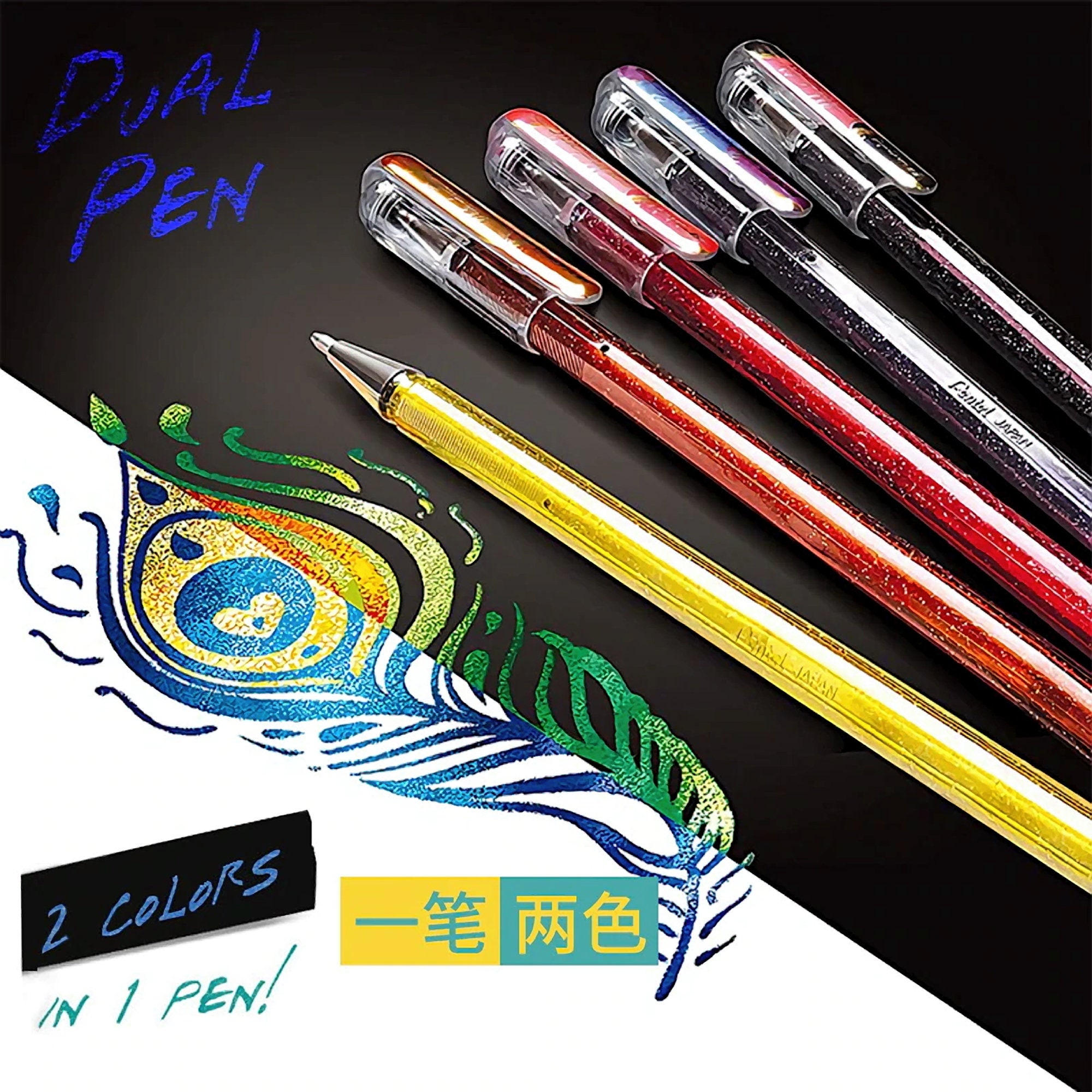 Zebra Pen bLen Retractable Ballpoint Gel Pen, Black and White Barrel,  Medium Point, 0.7mm, Black Ink, 6-Pack with 4 Refills (41416)