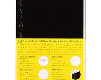 Stalogy Editor's Series 365Days Notebook | A6  Black
