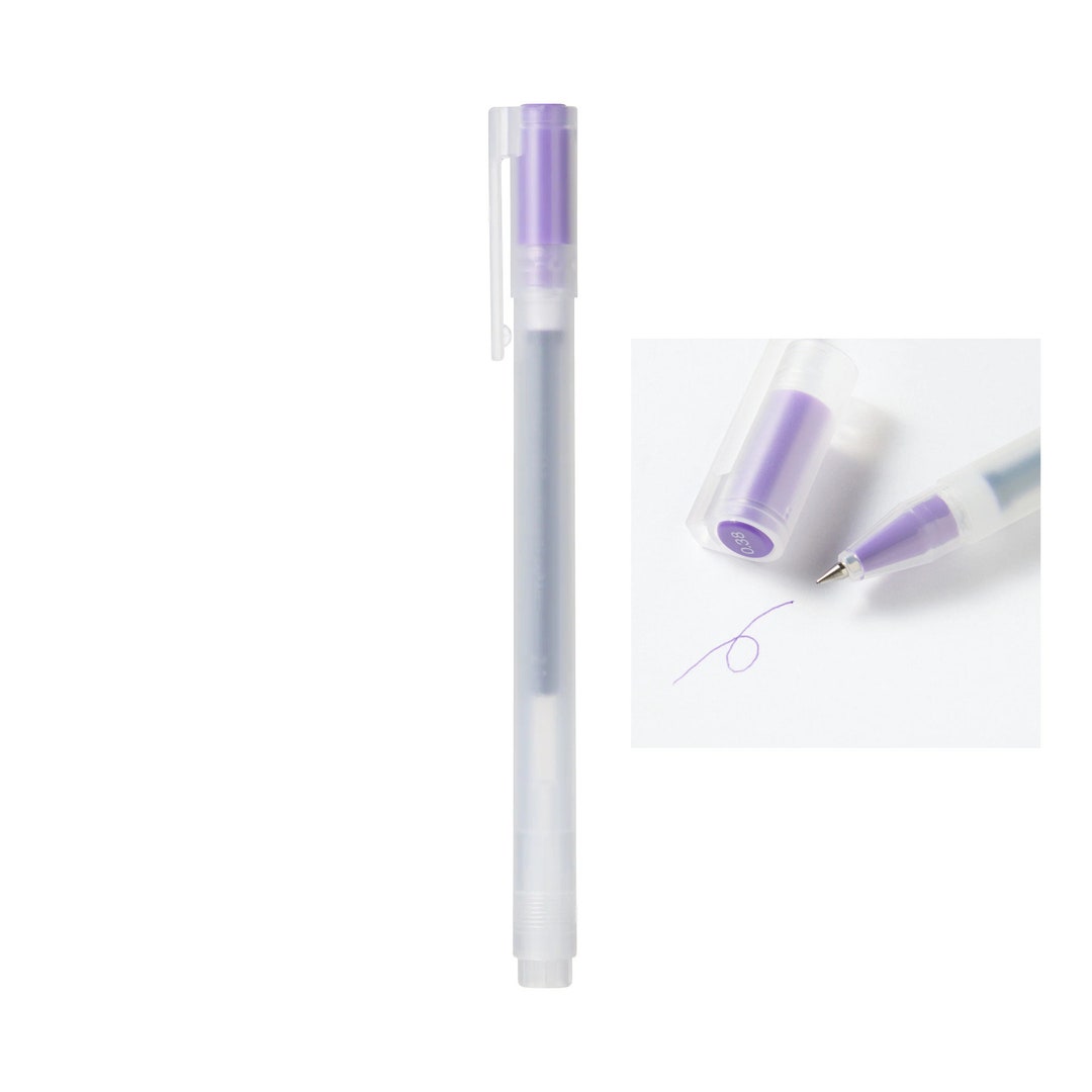 MUJI Japan PURPLE Gel Ink Cap Type Ballpoint Pen 0.38mm