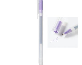 MUJI Japan PURPLE Gel Ink Cap Type Ballpoint Pen 0.38mm Muji Gel Pen Smooth Gel Pen Artrist Drawing Pen Anime Pen Fine Line | 0.38mm
