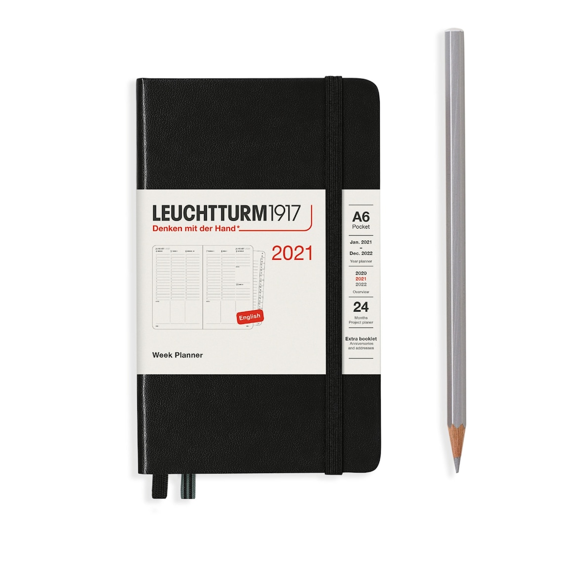 Leuchtturm1917 2021 BLACK VERTICAL Medium Weekly Planner & Etsy