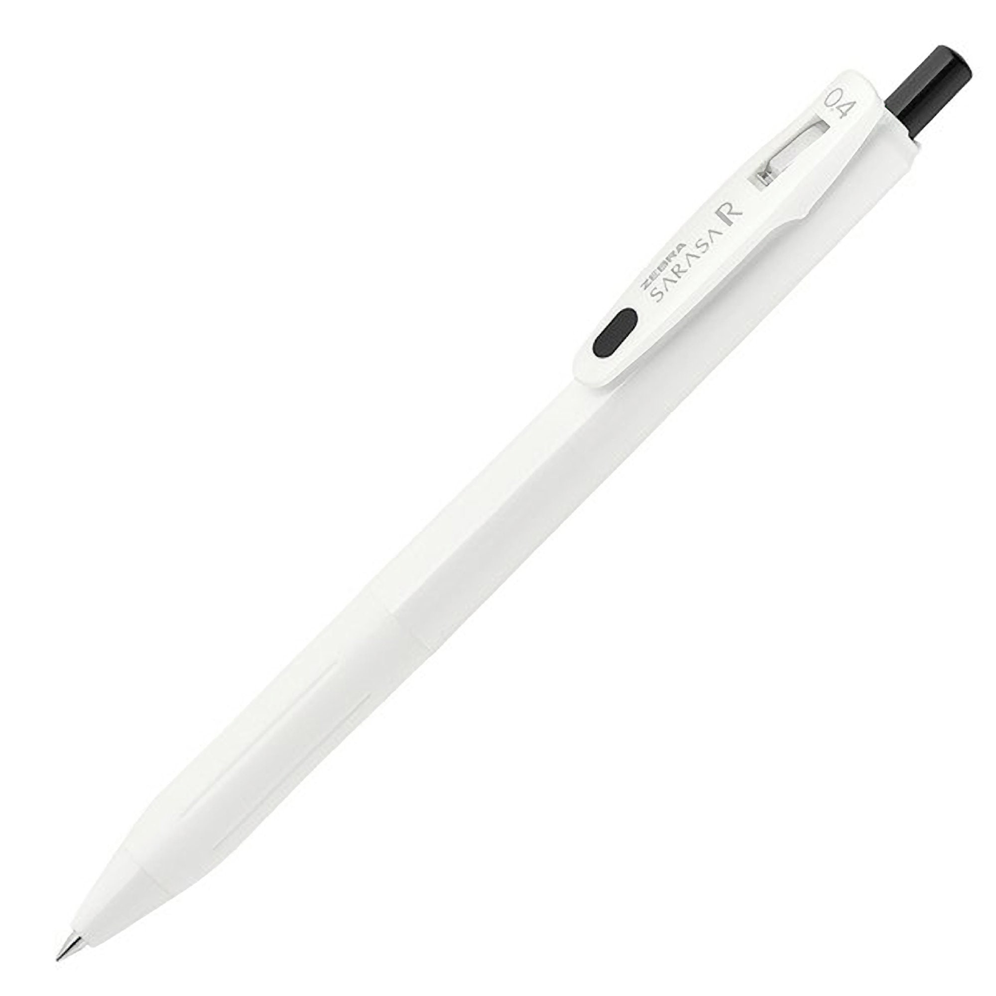 スリムセラプラス 中古品 ゼブラ サラサ「R」リッチブラック 0.4mm プッシュクリップゲルペン 超